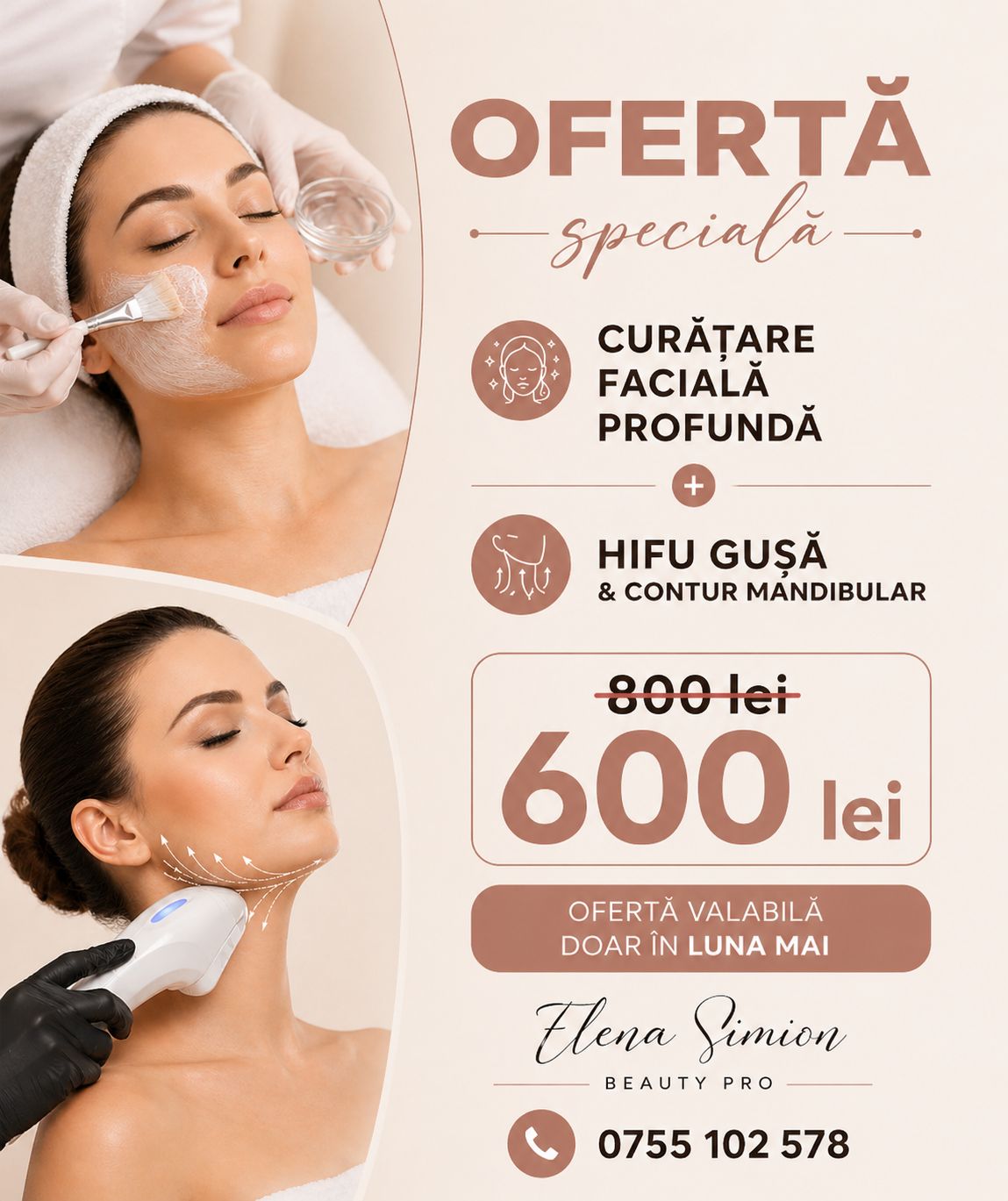 Curățare Facială + HIFU Contur Mandibular